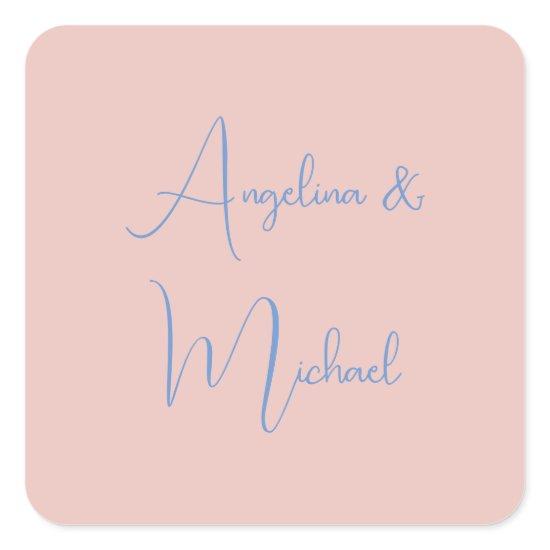 Elegant Stylish Trendy Handwriting Script Name Square Sticker