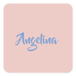 Elegant Stylish Trendy Unique Handwriting Script Square Sticker