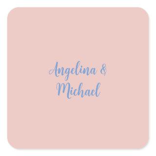 Elegant Stylish Trendy Unique Names Calligraphy Square Sticker