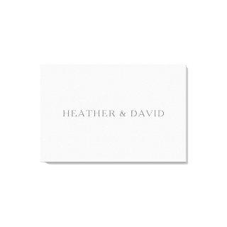 Elegant Surname Monogram | White & Grey Canvas Print