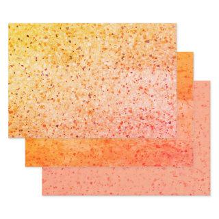 Elegant Terrazzo Retro Orange Pink Texture Pattern  Sheets