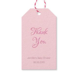 Elegant Thank You Blush Pink Simple Template Gift Tags