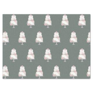 elegant three tier cake bakery tissue paper