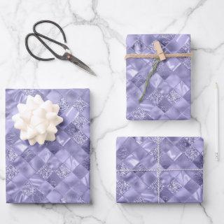 elegant tiled purple pattern Christmas  Sheets