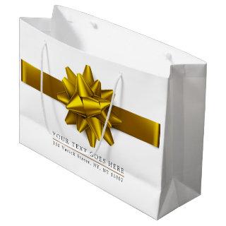 Elegant Trendy Gold Ribbon Gift Bag
