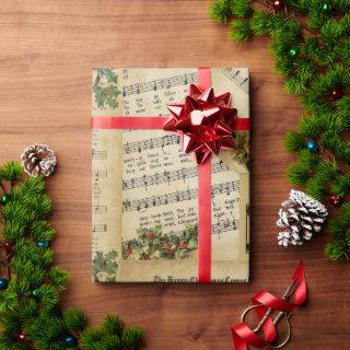 Elegant Vintage Christmas Music Sheets