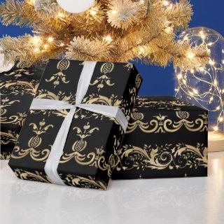 Elegant Vintage Golden Scroll