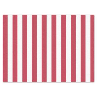 Elegant Vintage Red and White Striped Pattern Tissue Paper