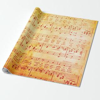 Elegant Vintage Sheet Music Notes Love Song