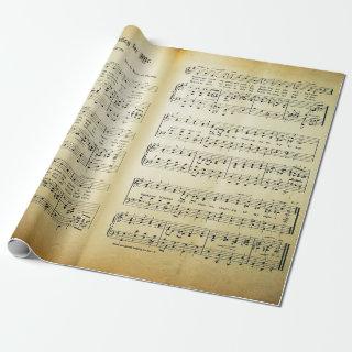 Elegant Vintage Sheet Music Notes Love Song