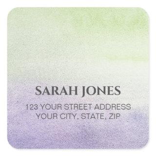 Elegant Watercolor Return Address Square Sticker