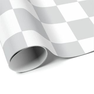 Elegant White and Light Gray Checkerboard