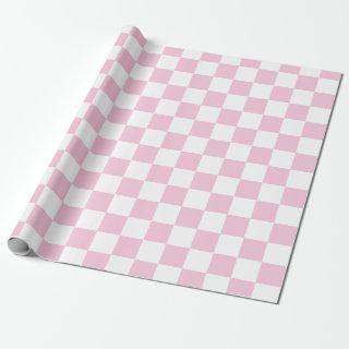Elegant White and Pink Checkerboard