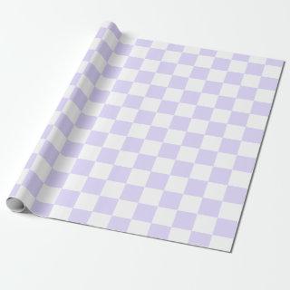 Elegant White and Purple Checkerboard