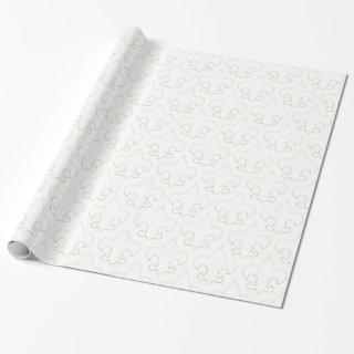 Elegant White & Gold Fleur De Lis