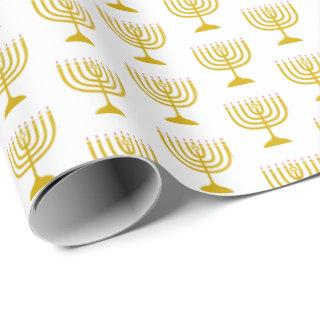 Elegant White Gold | Hanukkah | MENORAH