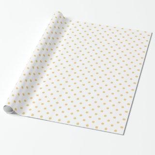 Elegant White & Gold Polka Dots Pattern