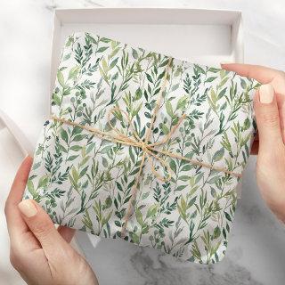 Elegant Winter Greenery Tissue Paper
