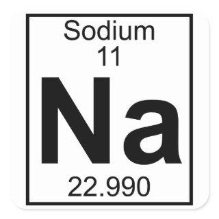 Element 011 - Na - Sodium (Full) Square Sticker