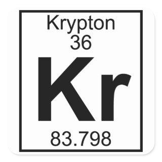 Element 036 - Kr - Krypton (Full) Square Sticker