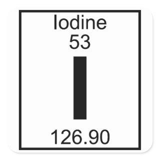 Element 053 - I - Iodine (Full) Square Sticker