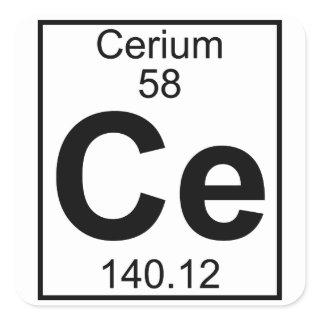Element 058 - Ce - Cerium (Full) Square Sticker