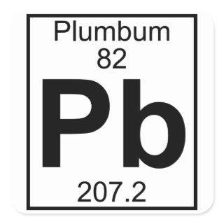 Element 082 - Pb - Plumbum (Full) Square Sticker