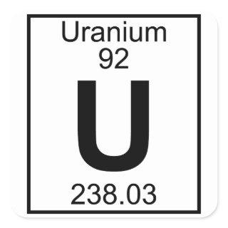 Element 092 - U - Uranium (Full) Square Sticker