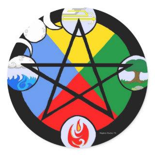 Elemental Pentagram Stickers