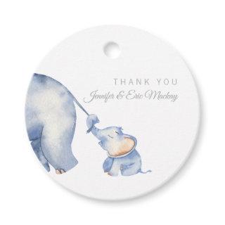 Elephant Baby Shower Favor Tags