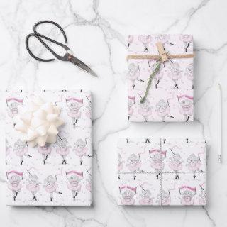 Elephant Ballerina Dance Birthday  Sheets