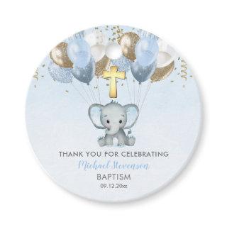 Elephant Boy Balloons Baptism Thank You Gift Tags