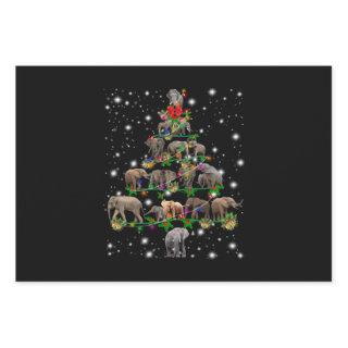 Elephant Christmas Tree Covered By Flashlight  Sheets