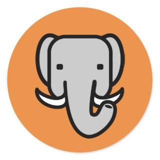 Elephant Classic Round Sticker