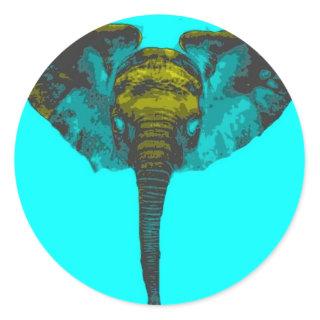 Elephant Classic Round Sticker