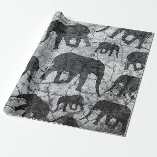 Elephant Concrete Jungle Pattern Design