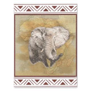Elephant Drawing Tissue Paper