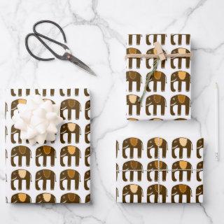 Elephant Pattern Cute Earthy Simple Brown Gift  Sheets