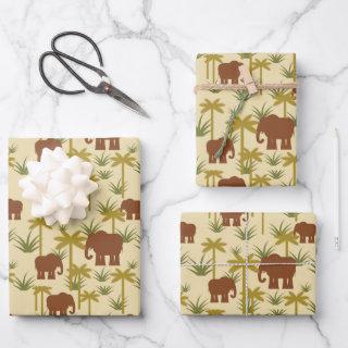 Elephants And Palms In Camouflage  Sheets