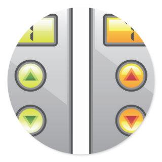 Elevator Buttons Classic Round Sticker
