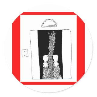 elevator classic round sticker