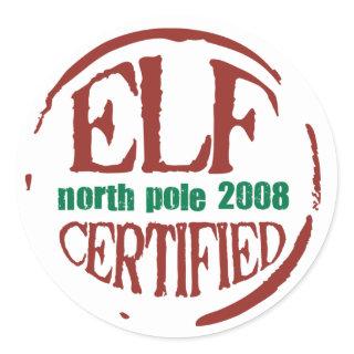 elf certified stamp sticker