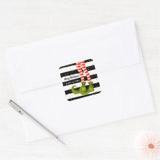 Elf Legs Small Square Sticker