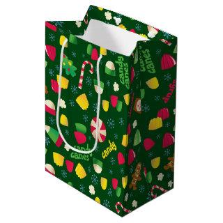 Elf the Movie Candy Pattern Medium Gift Bag