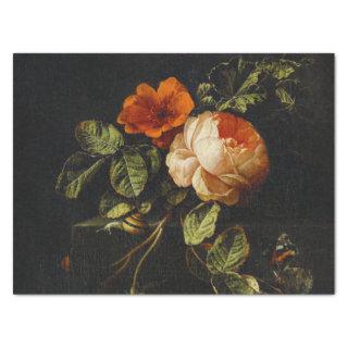 Elias van den Broeck, Still Life with Roses  Tissu Tissue Paper