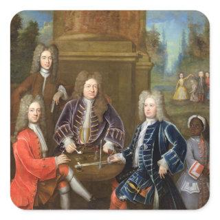 Elihu Yale (1648-1721) the second Duke of Devonshi Square Sticker