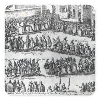 Elizabethan Procession Square Sticker
