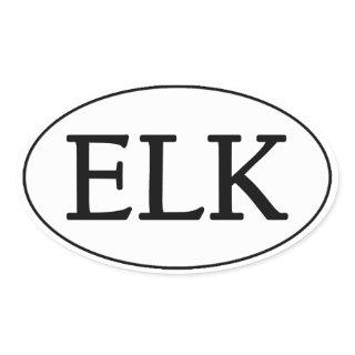 ELK Oval Logo Oval Sticker