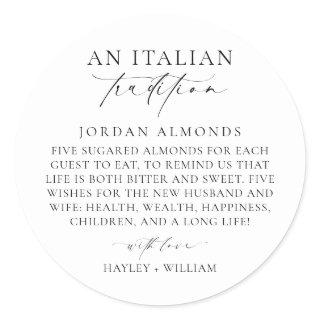 Ellesmere An Italian Tradition Sugared Almonds Classic Round Sticker