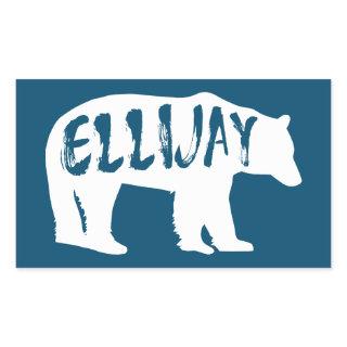 Ellijay Georgia Bear Rectangular Sticker